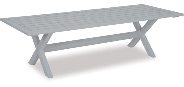 Omaha Dining Table, Pearl Grey, 2.6m