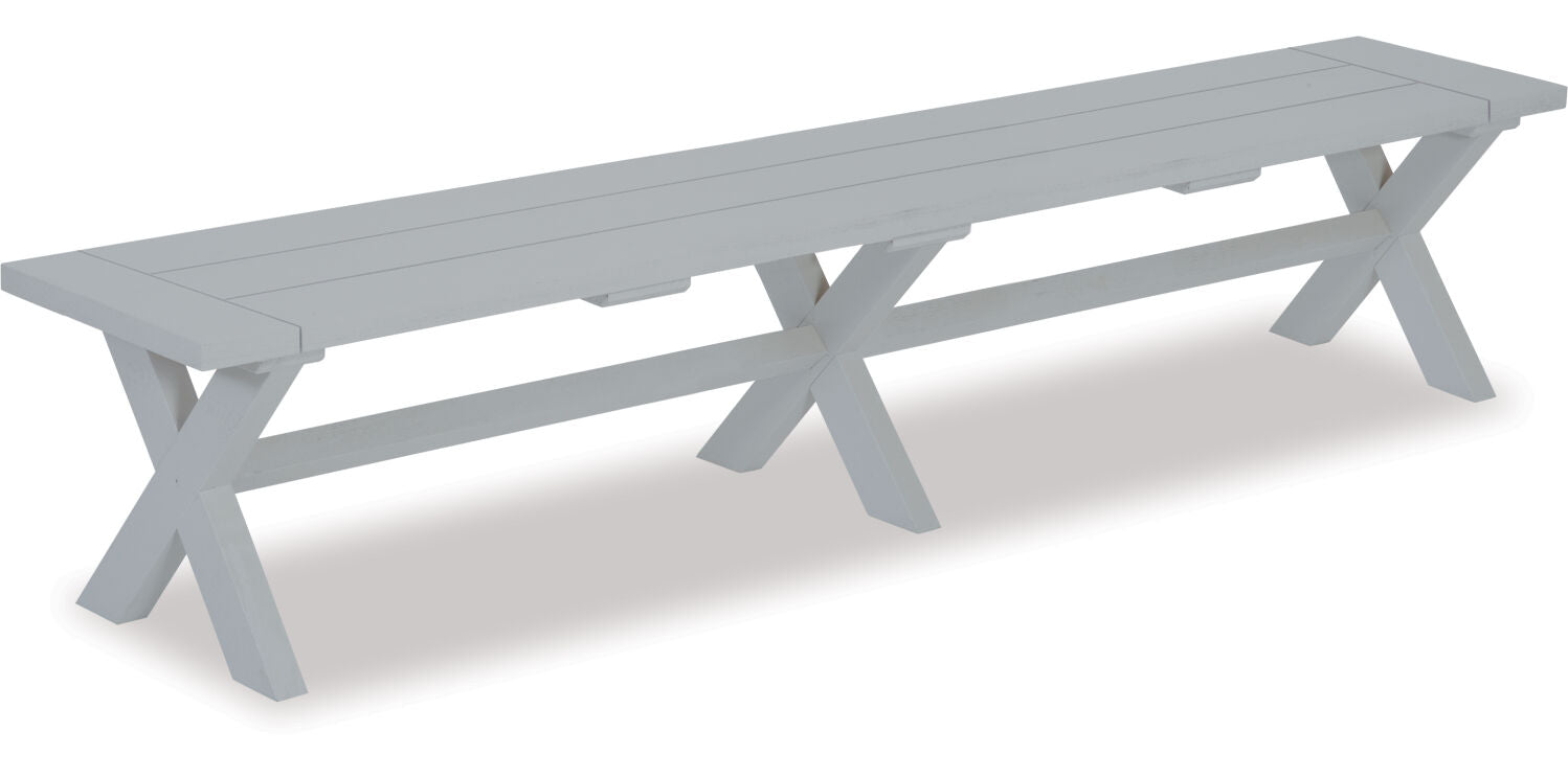 Omaha Bench, Pearl Grey, 2.2m