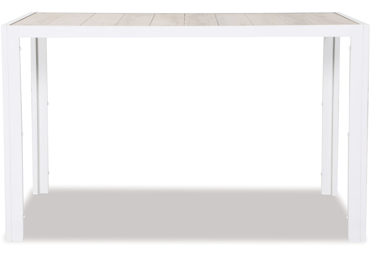 Luca Bar Table, White, 155w x 94d x 95h cm