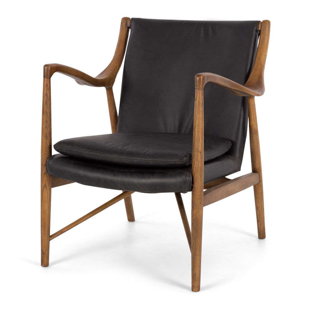 Finn Chair Black Leather