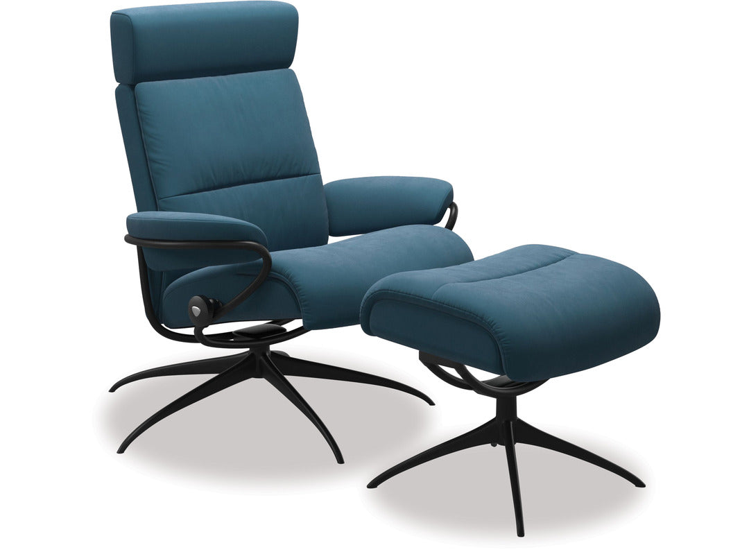 Stressless Tokyo Adjustable Headrest Grace Ocean Blue