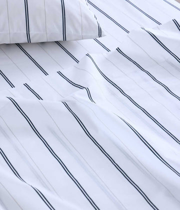 Cape Stripe Sheet Set  Bluestone King
