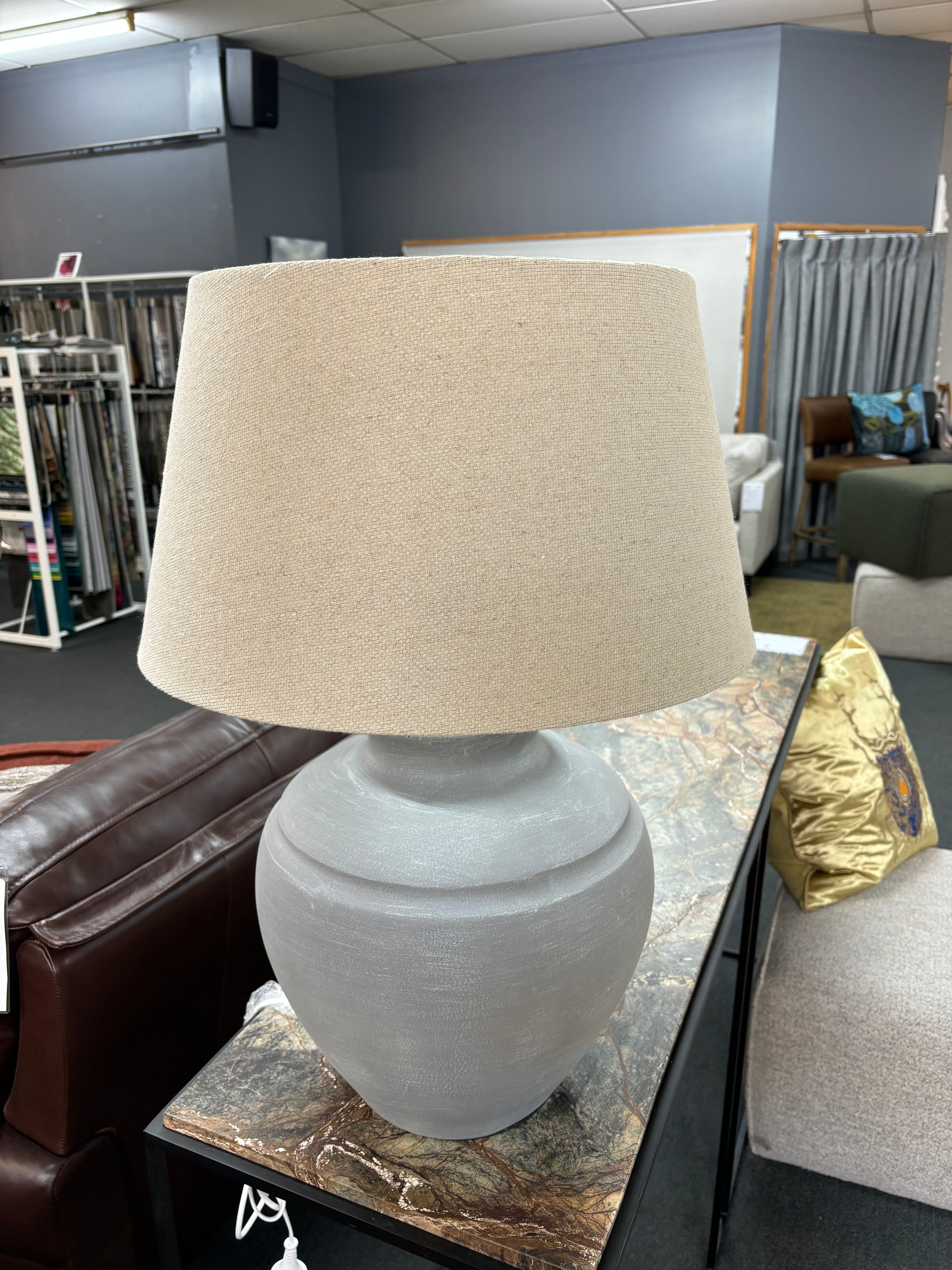 Mottled Grey Lamp/Shade