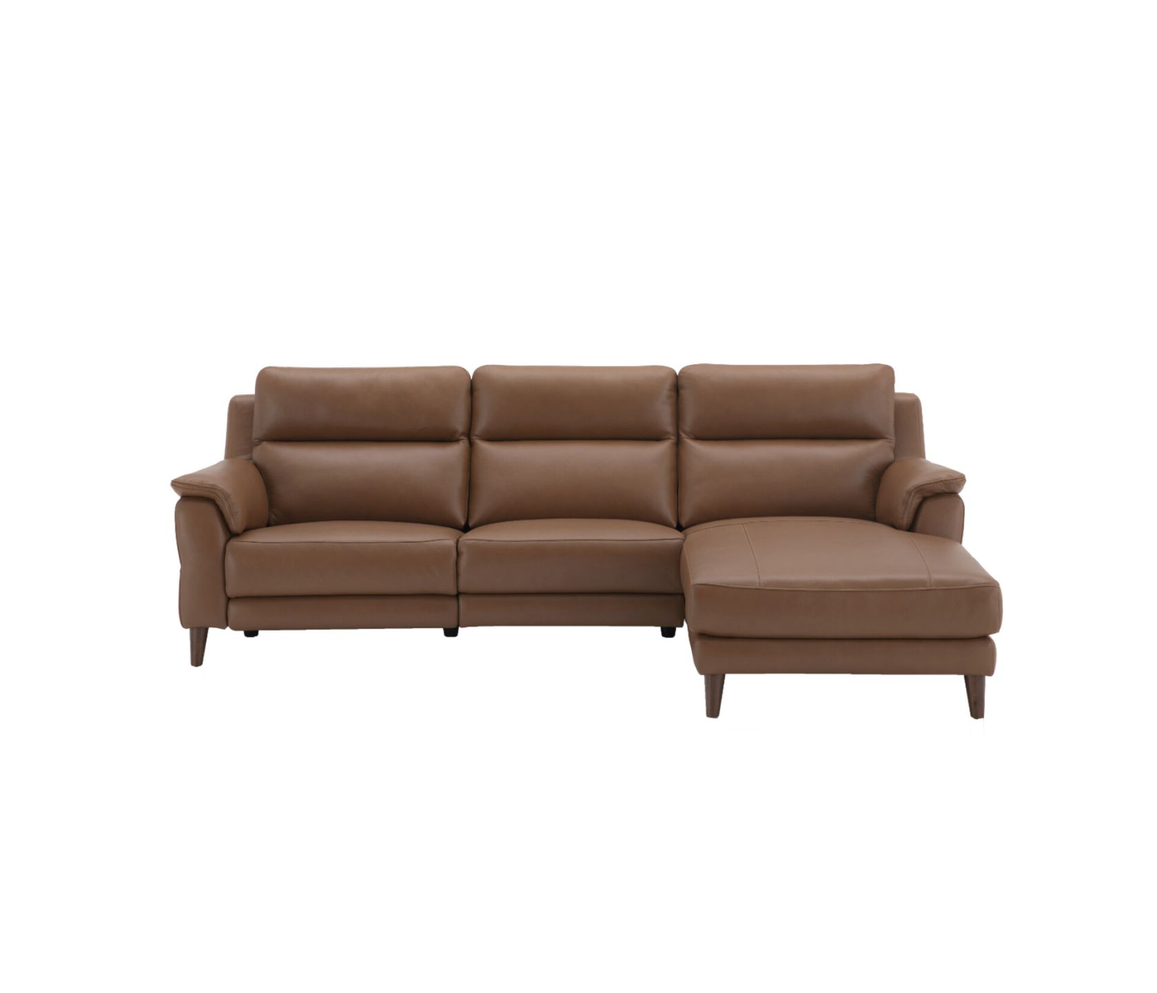 Soreno 2 Seater & Chaise Geneva Caramel