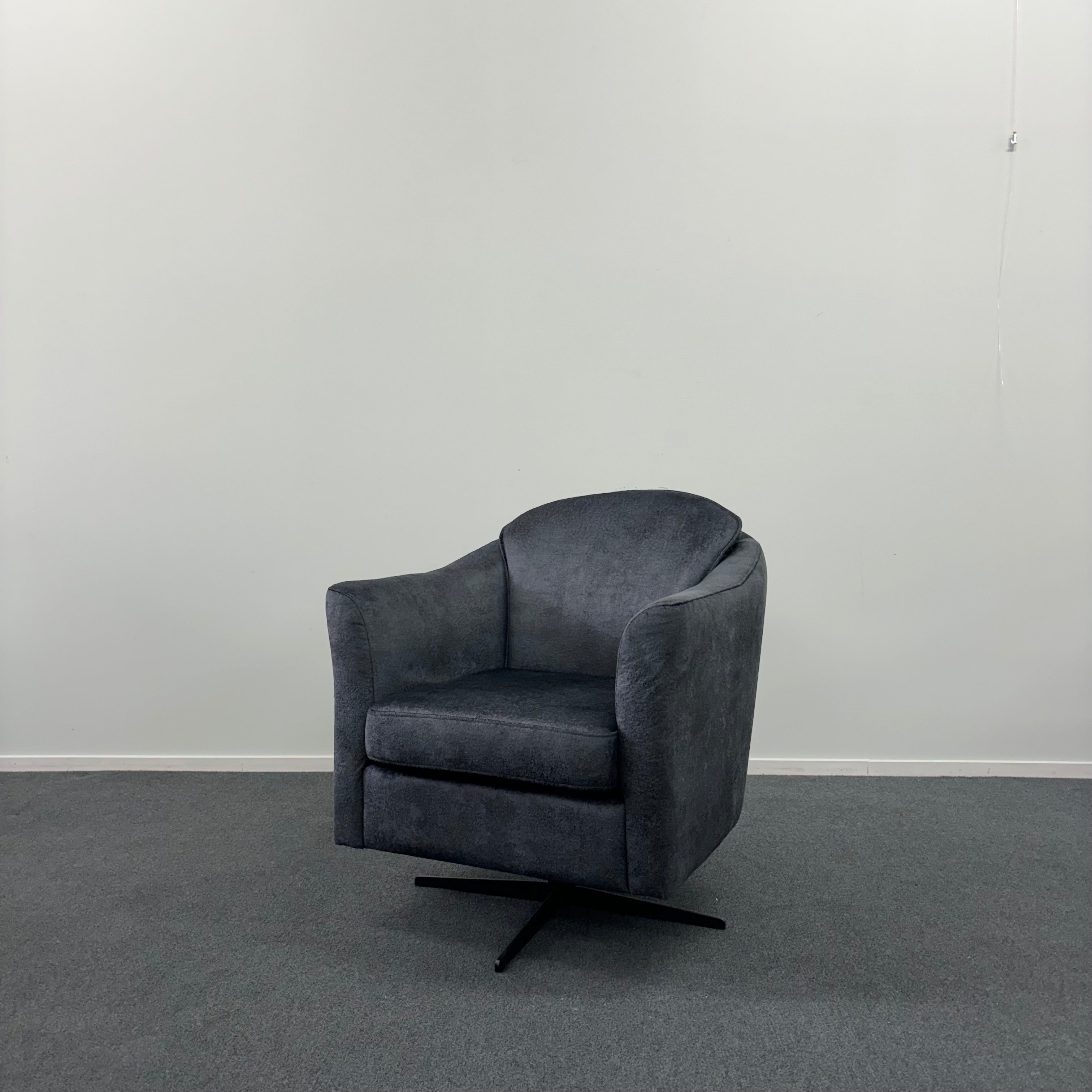 Ralph Swivel Chair - Textillia Infinity Black