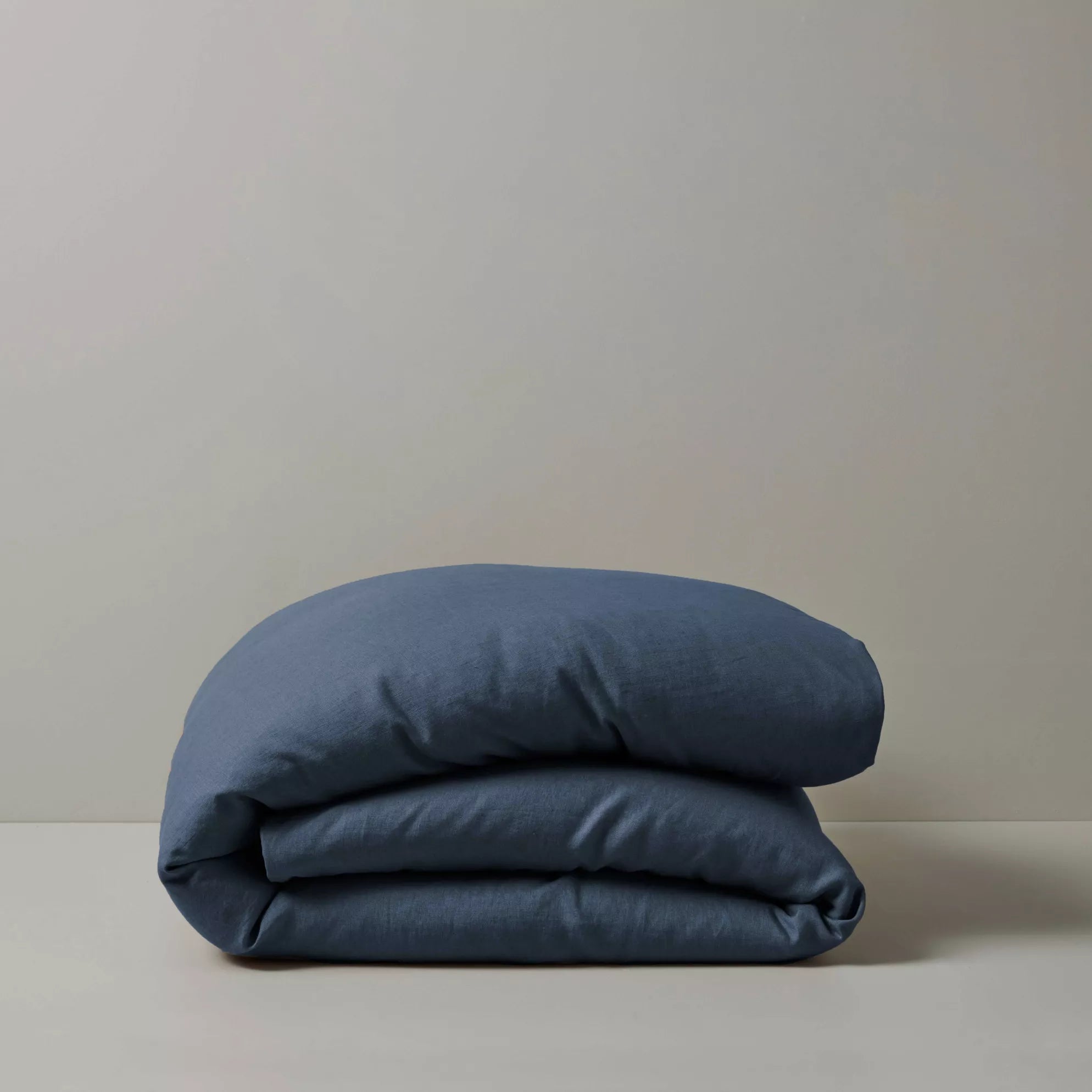 Weave Linen Duvet King Denim