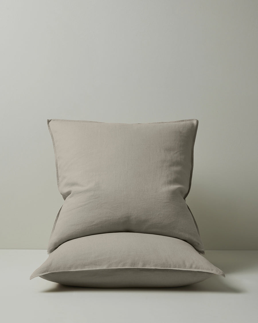 Ravello Standard Linen Pillowcase, Pebble