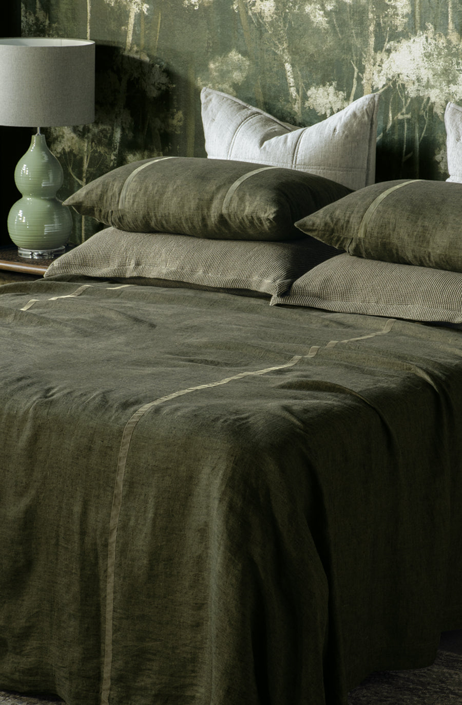 Ruscello Bedspread Deep Moss