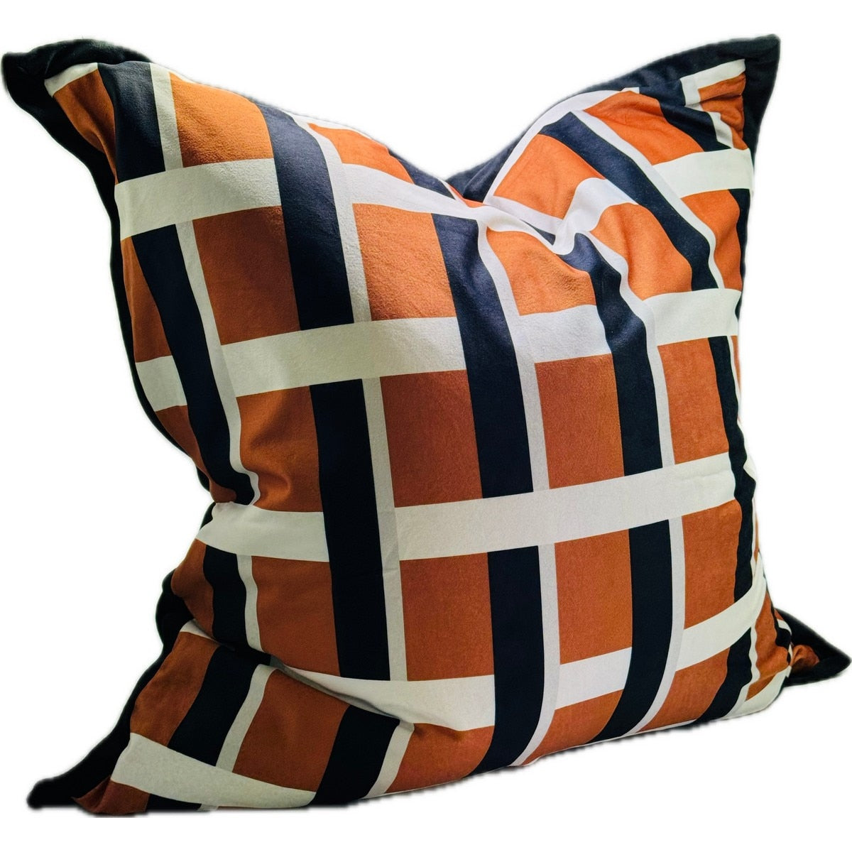 Orange Velvet Cushion 55x55