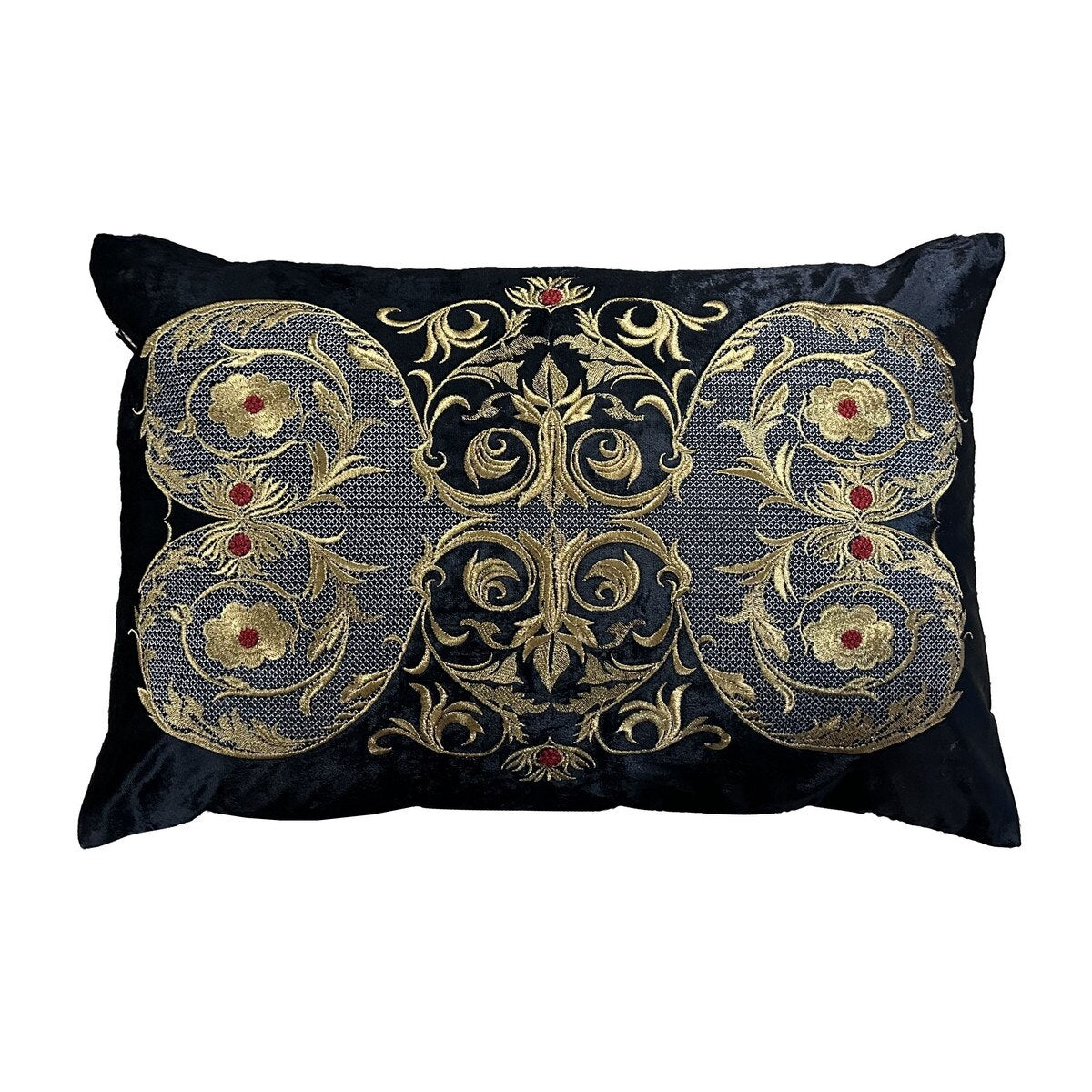 Black w/ Antique Gold Cushion 40x60