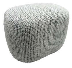 Bella Ottoman White & Black