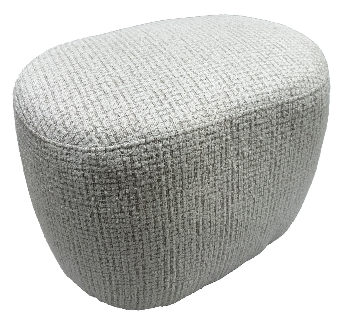 Bella Ottoman White & Taupe
