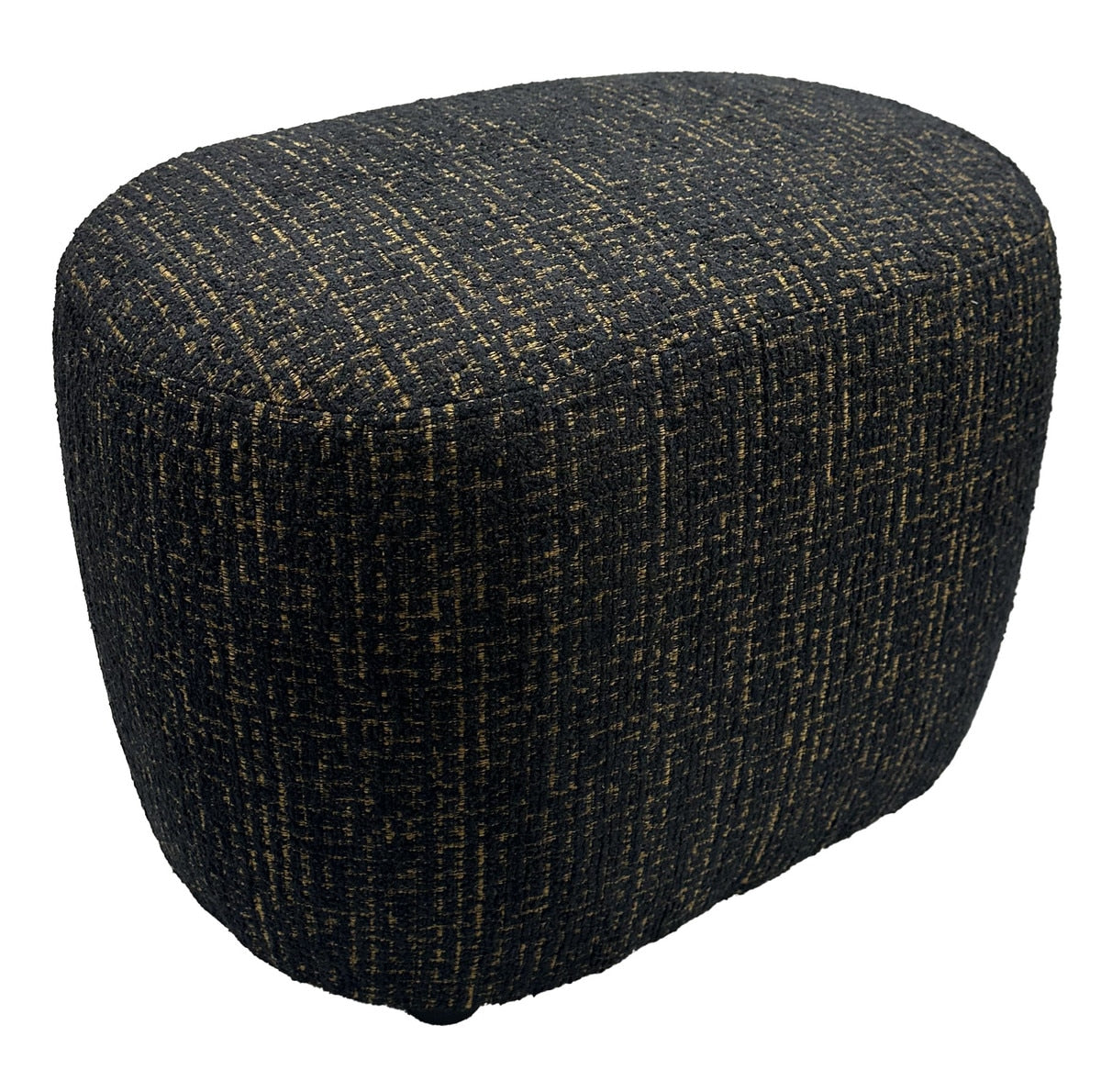 Bella Ottoman Gold & Black