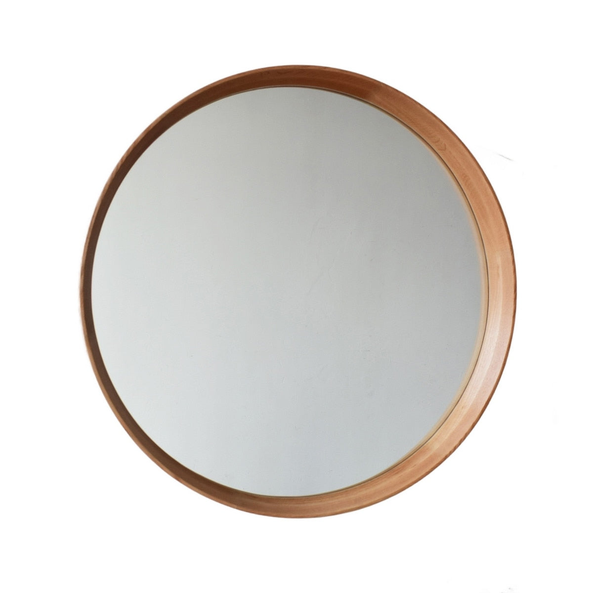 Natural Oak Round Framed Mirror 800 dia