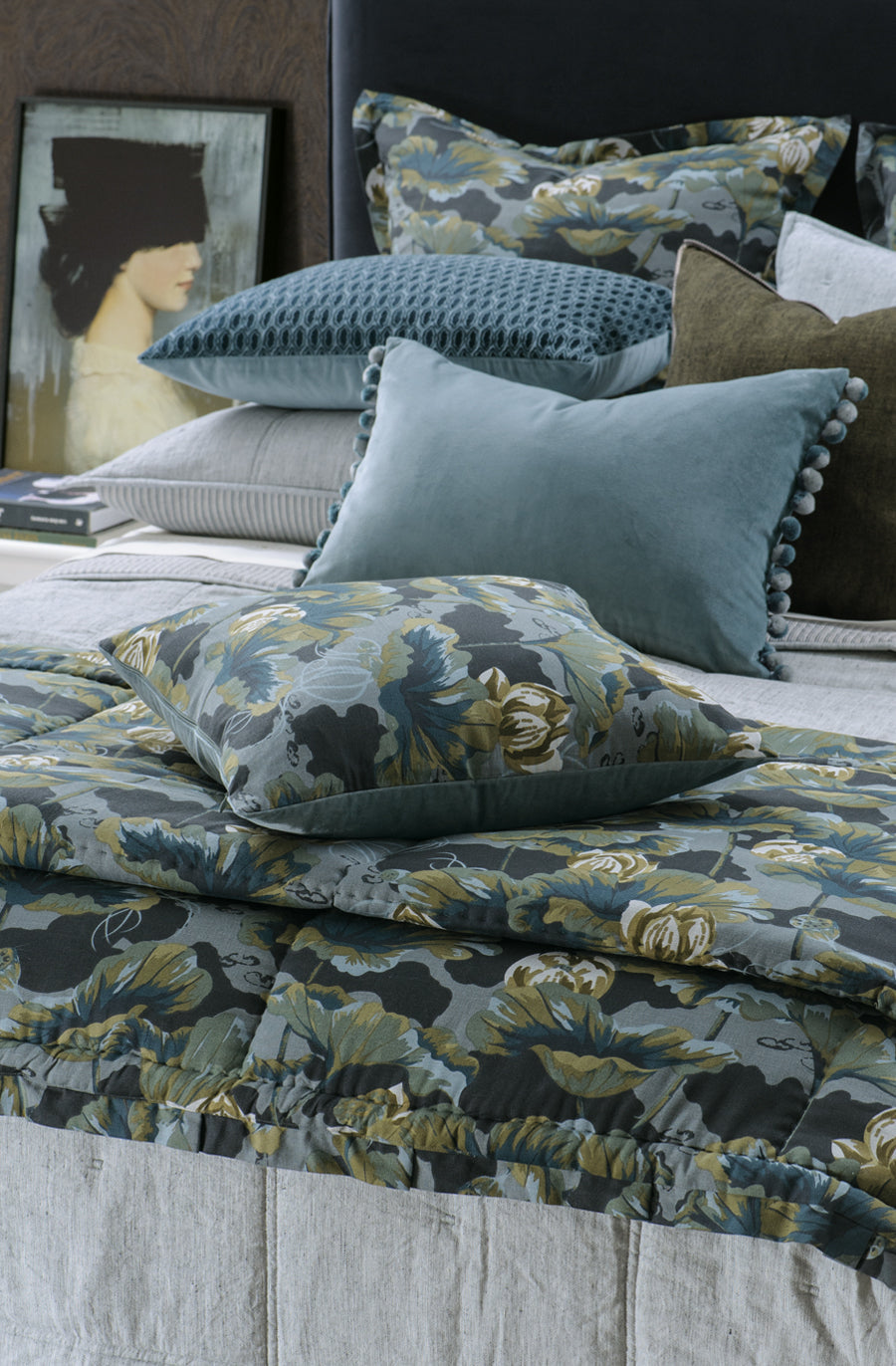 Waterlily Comforter Ocean