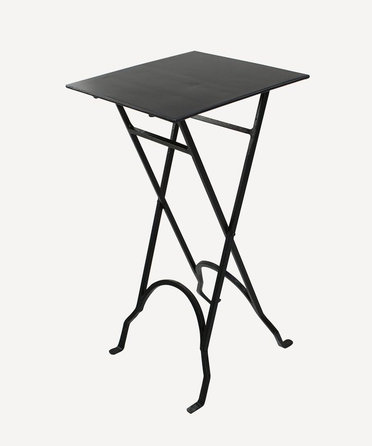 Metal Side Table Black Square