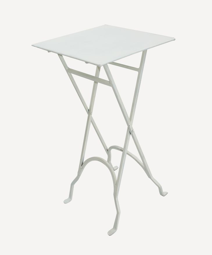 Metal Side Table Square Cream