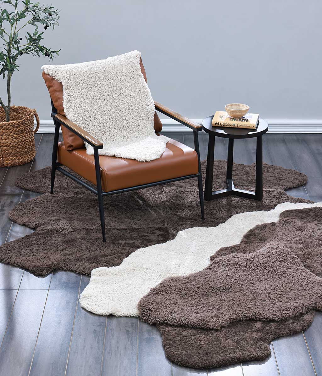 NZ Short Wool Sheepskin Rug Cloud Double 60x170