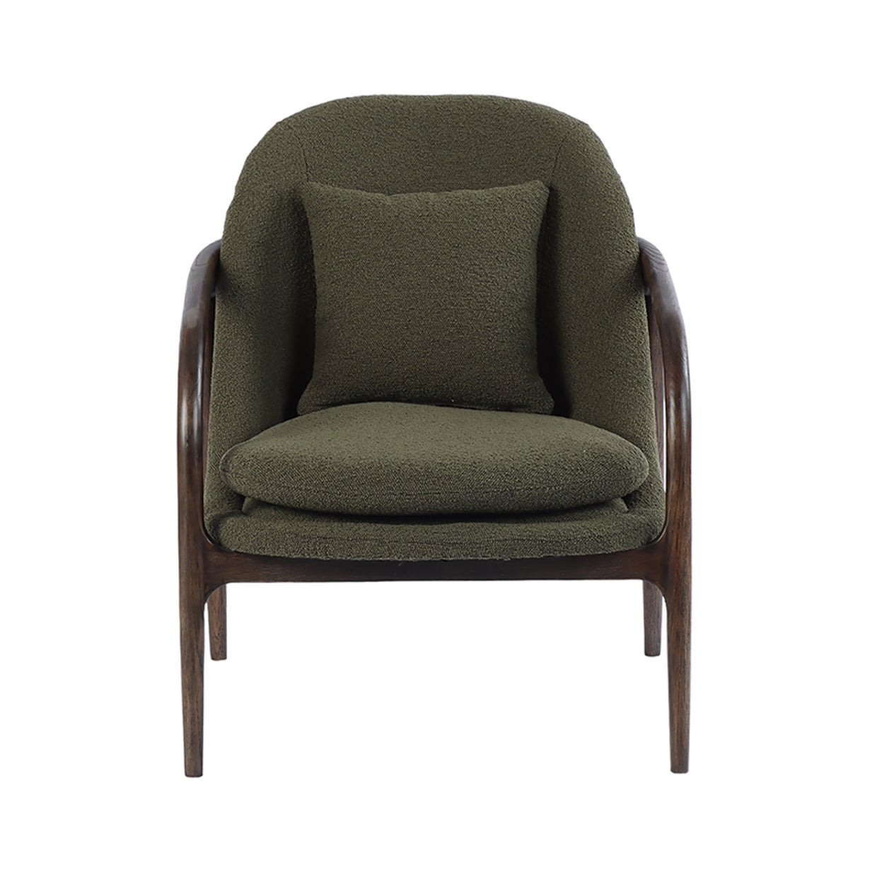 Hamburg Armchair In Green Boucle