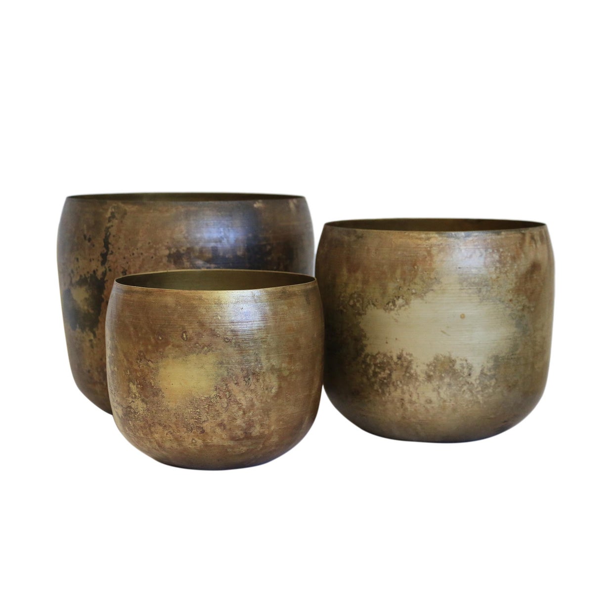 Haveli Planter Brass Set 3